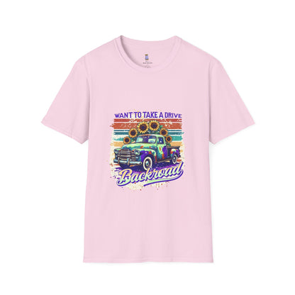 Retro Drive Unisex T-Shirt, Casual Tee, Vintage Car Shirt, Gift for Road Trip Lovers, Summer Style, Outdoor Adventure Apparel