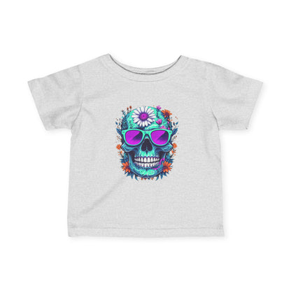 Colorful Skull Infant Tee - Trendy Baby Clothes, Unique Baby Gift, Toddler Party Outfit, Day of the Dead Tee, Fun Kid’s Apparel