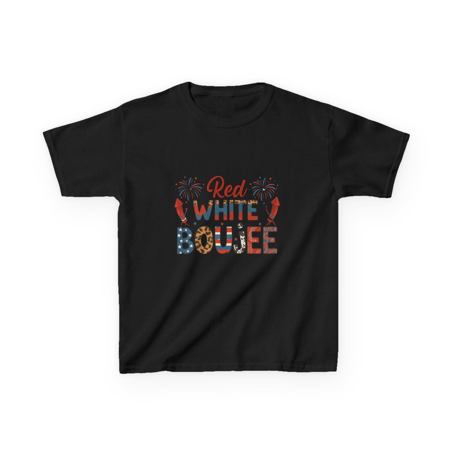 Red White Boujee Patriotic Kids Tee - 4th of July