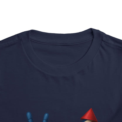 4th of July Peace & Heart Tee: Patriotic Toddler Shirt