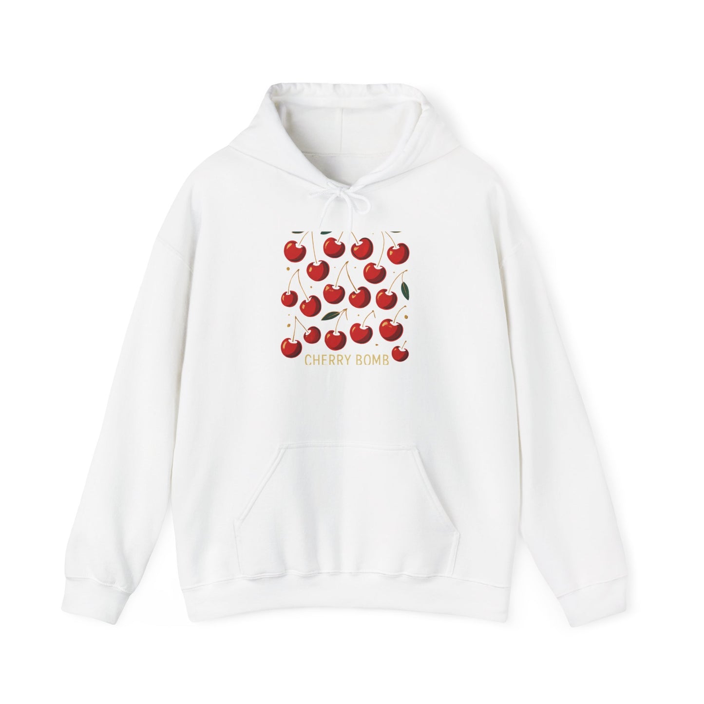 Cherry Pattern Hoodie — Cute Red Cherry Graphic Sweatshirt ("Cherry Koma")