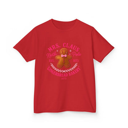 Mrs. Claus' Gingerbread Bakery Dino Tee - Kids Christmas