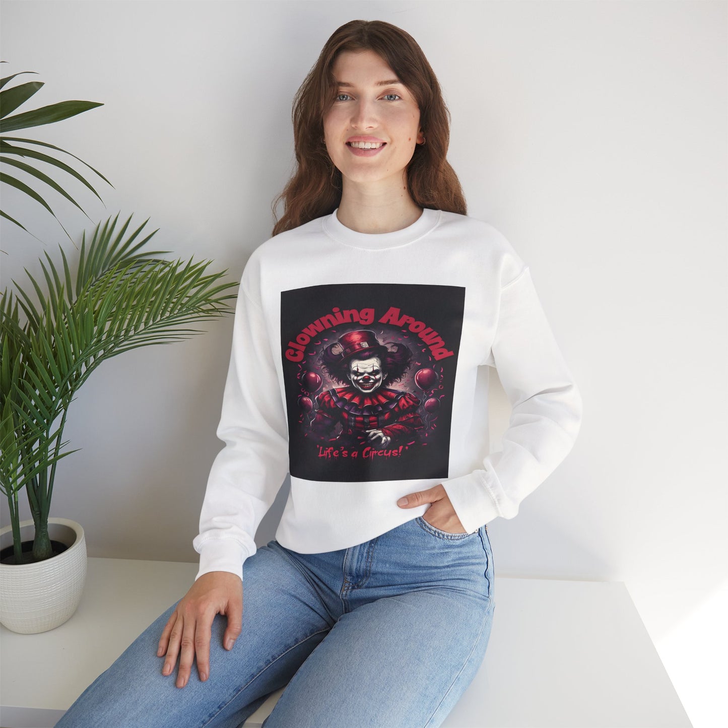 Creepy Clown Halloween Sweatshirt - Onna Thread's