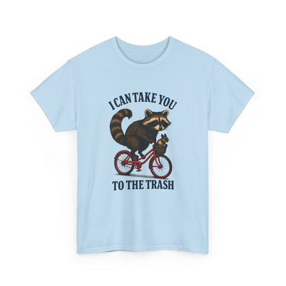 Cotton Tee Vintage Raccoon Bicycle Graphic Shirt