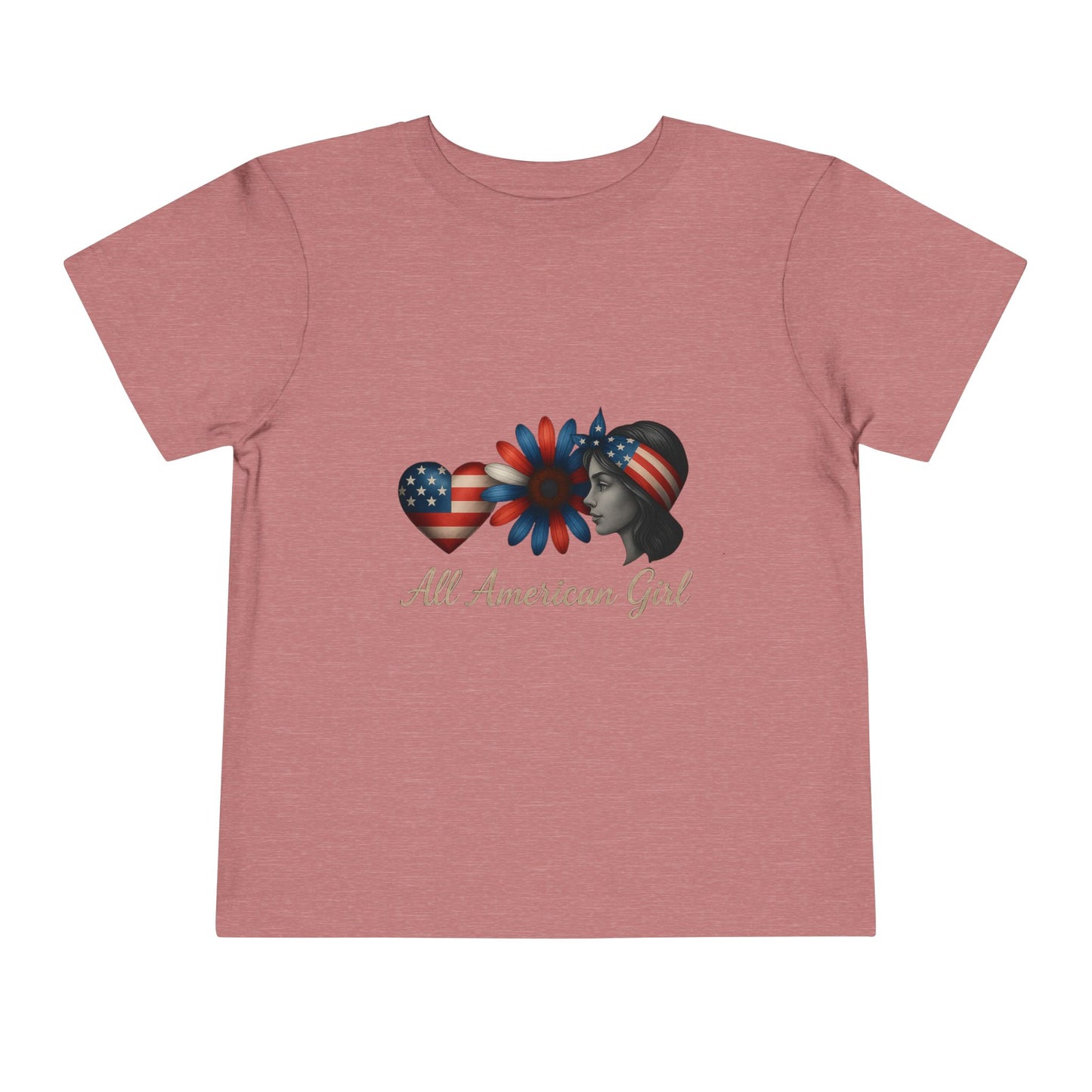 All American Girl Heart & Flower Tee