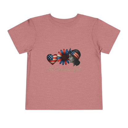 All American Girl Heart & Flower Tee