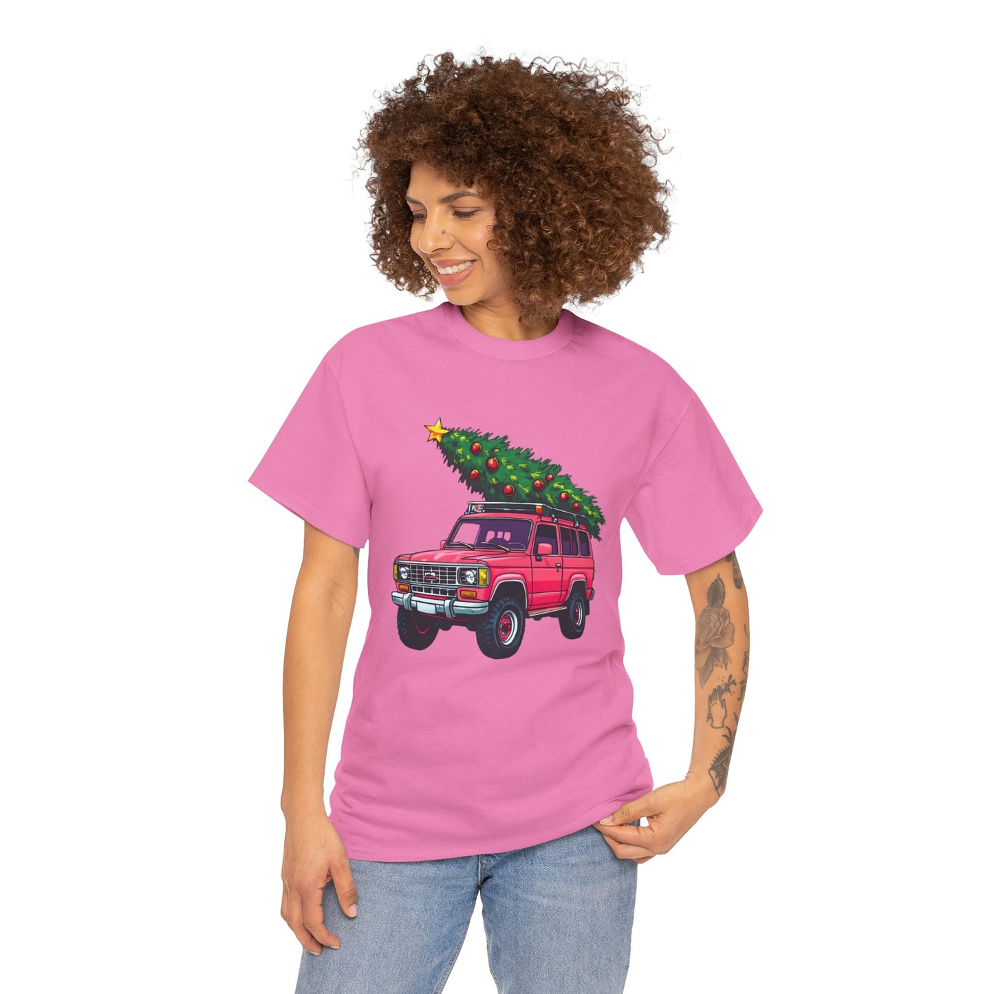 Pink SUV Christmas Tree Tee