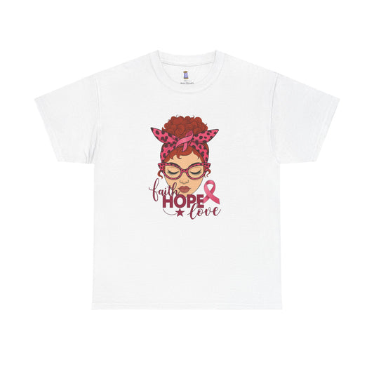 Empowering Cancer Awareness Tee, Hope Love Pink Ribbon Shirt, Inspirational Unisex Tee, Gifts for Breast Cancer Awareness, Supportive [...]