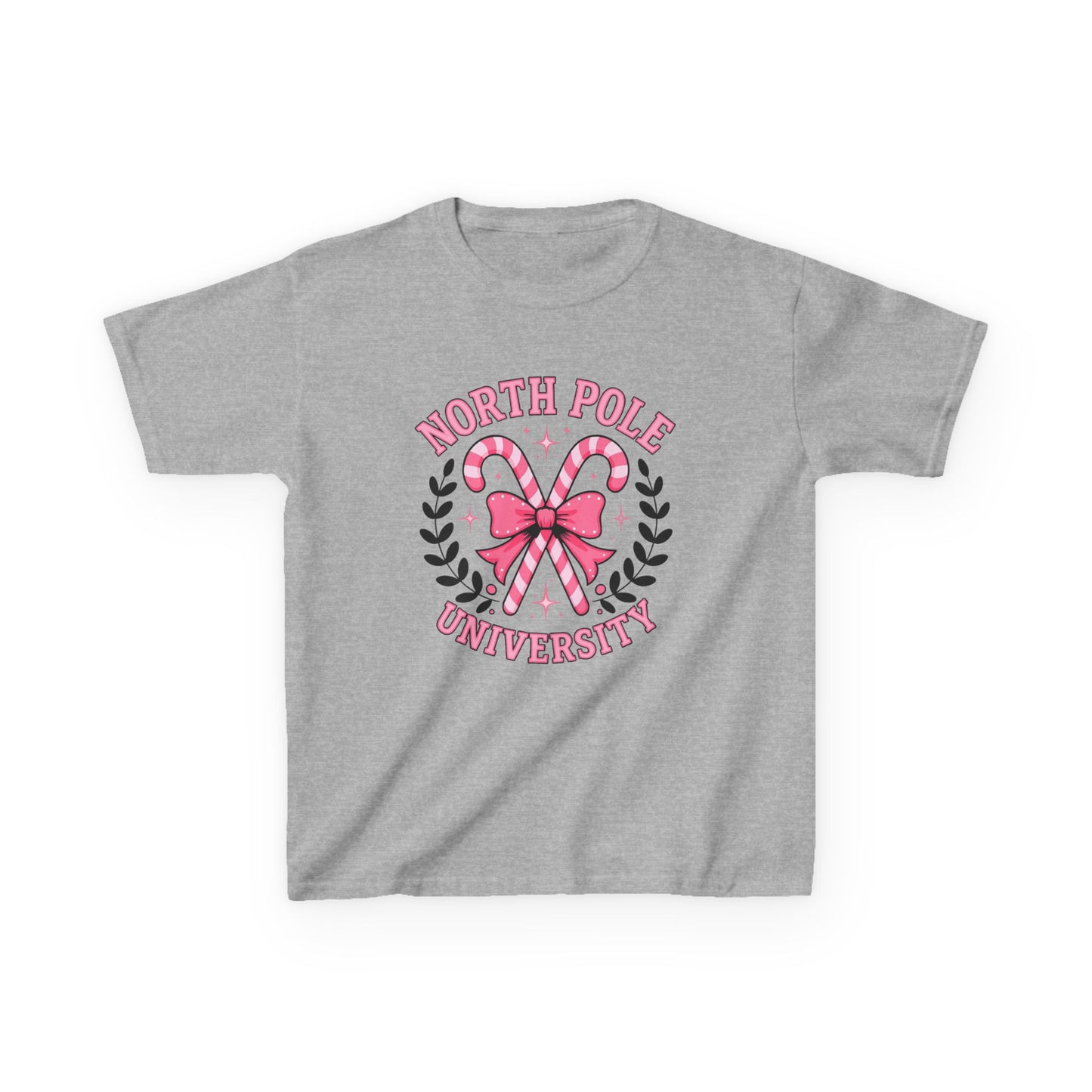 North Pole University Dino Christmas Kids Tee