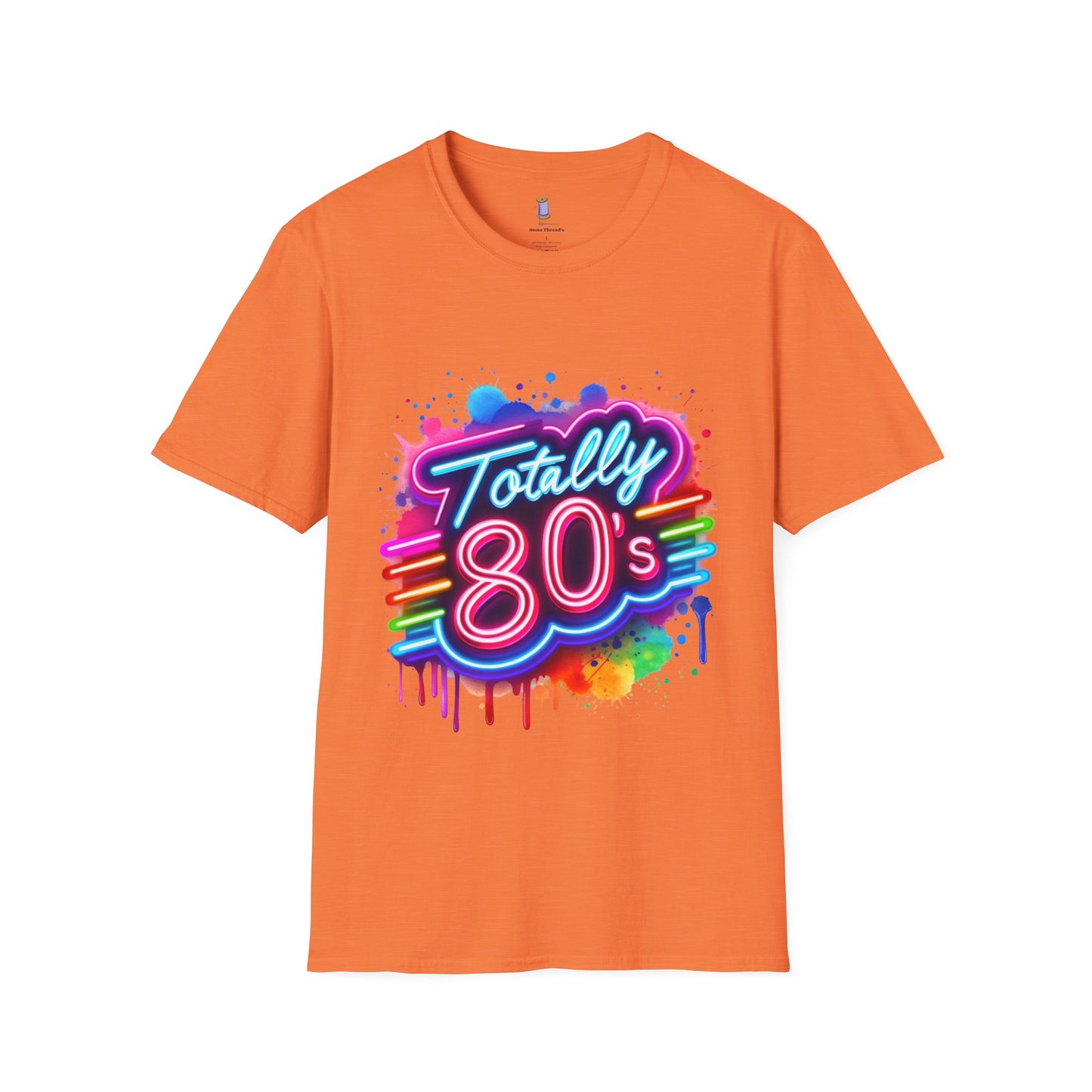 Totally 80s Unisex Softstyle T-Shirt – Retro Vintage Tee, Nostalgic Gift, Party Shirt, Perfect for 80s Theme Events, Festival Wear