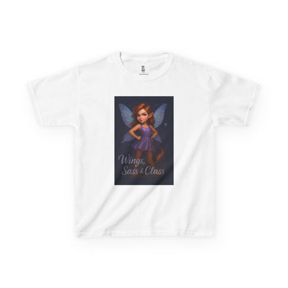 Whimsical Fairy Kids Tee, Magical Gift for Birthdays, Playdates, Dance Class, Cute Summer Shirt, Wings Sass & Class