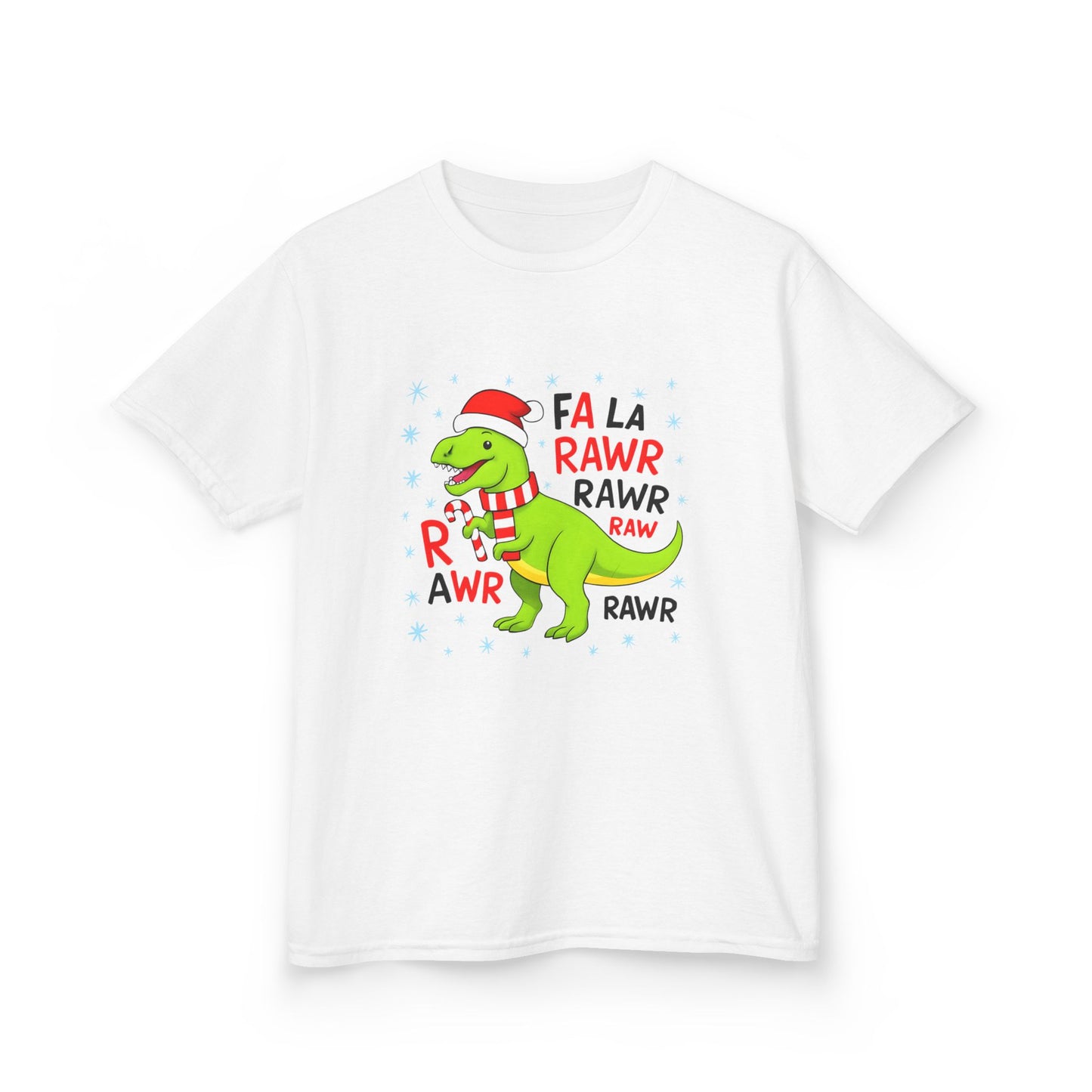 Holiday Dinosaur Kids Tee, Christmas Shirt, Fun Dinosaur T-Shirt, Kids Party Outfit, Cute Graphic Tee, Gift for Kids