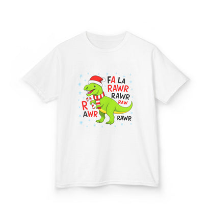 Holiday Dinosaur Kids Tee, Christmas Shirt, Fun Dinosaur T-Shirt, Kids Party Outfit, Cute Graphic Tee, Gift for Kids