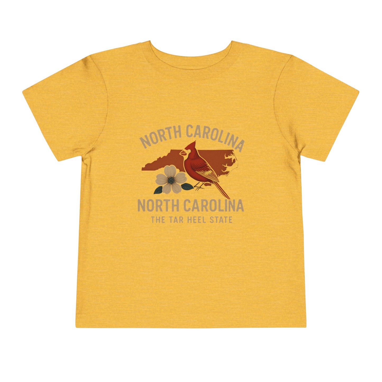 Toddler Tee - NC Cardinal and Dogwood Flower Design