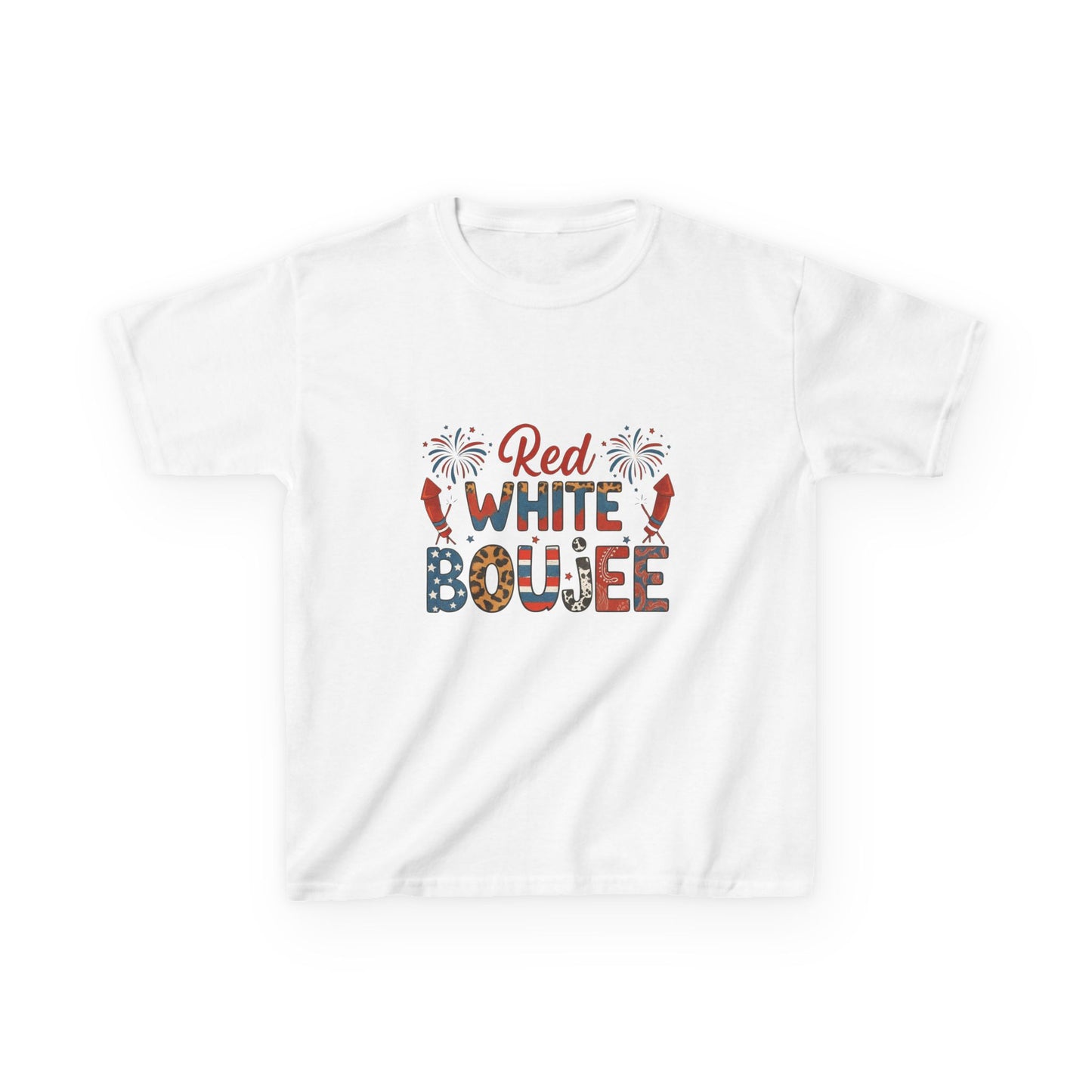 Red White Boujee Patriotic Kids Tee - 4th of July