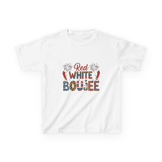 Red White Boujee Patriotic Kids Tee - 4th of July