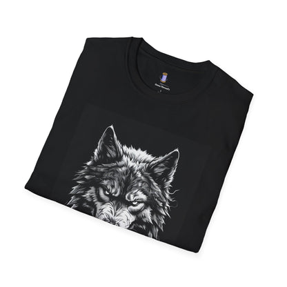 Wolf Graphic Unisex Softstyle T-Shirt, Animal Lover Apparel, Nature Tee, Unique Gift for Outdoorsy Friends, Casual Wear, Birthday Gift