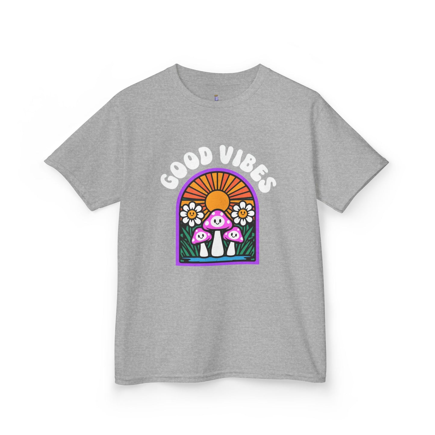 Good Vibes Kids Tee, Fun Summer Shirt, Youth Graphic Tee, Playful Cotton T-Shirt, Gift for Kids, Festival Wear