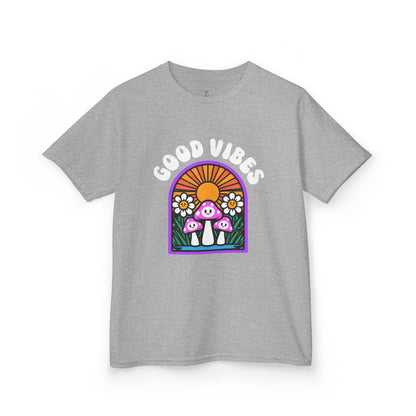 Good Vibes Kids Tee, Fun Summer Shirt, Youth Graphic Tee, Playful Cotton T-Shirt, Gift for Kids, Festival Wear