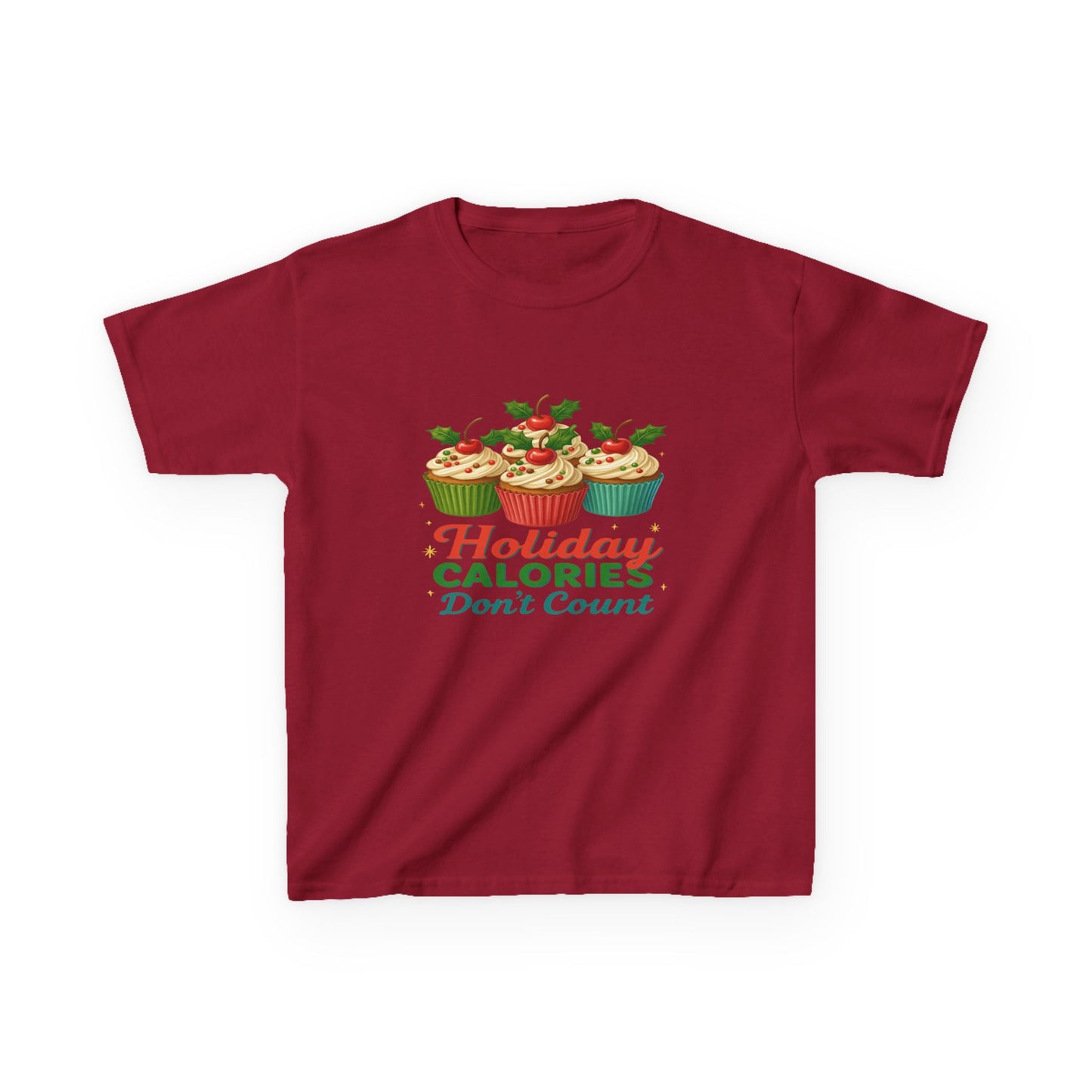 Holiday Calories Don't Count Dino Cupcake Tee