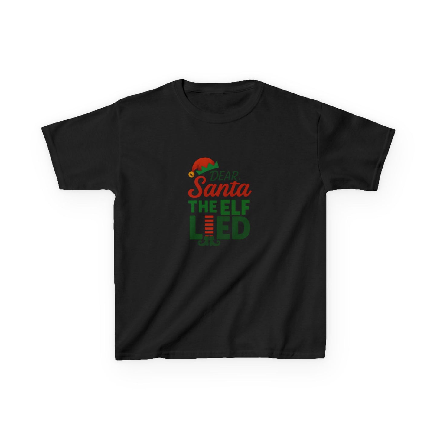Dear Santa, The Elf Lied! Kids' Christmas Tee