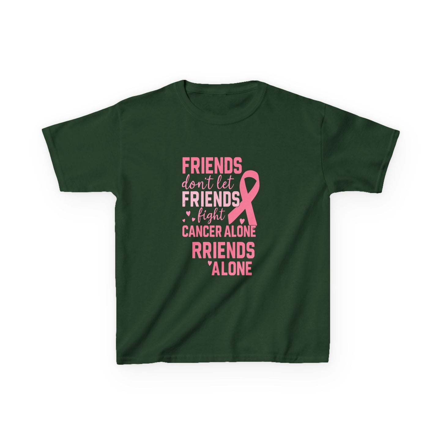 Friends Fight Cancer Alone Tee - Pink Ribbon Kids Shirt