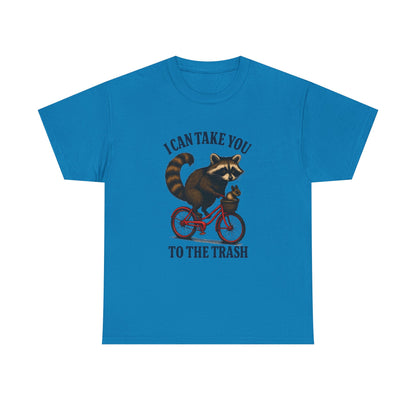 Cotton Tee Vintage Raccoon Bicycle Graphic Shirt