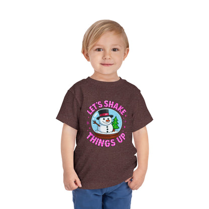 Let's Shake Things Up! Snow Globe Toddler Christmas Tee