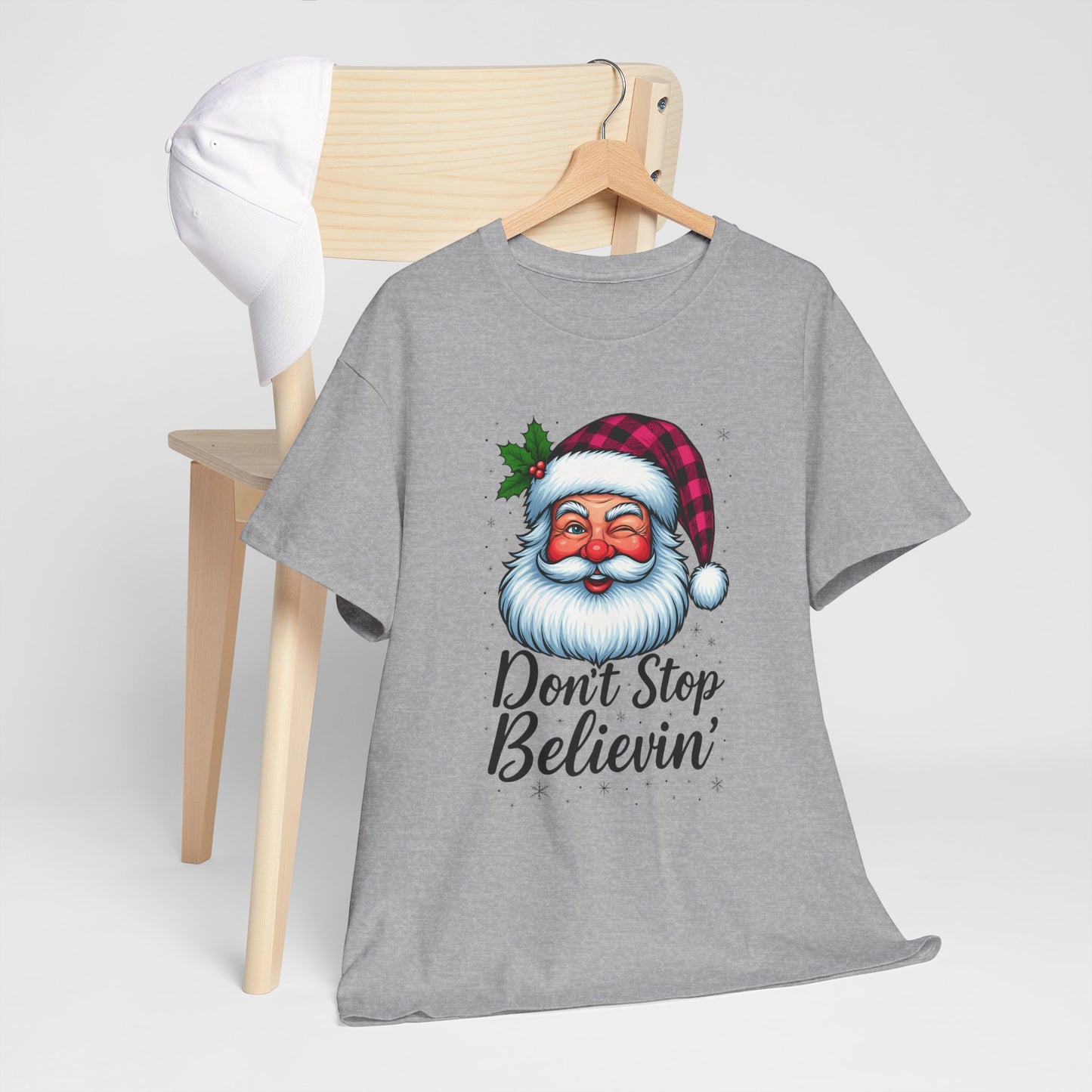 Santa Believin' Pink Holiday Tee