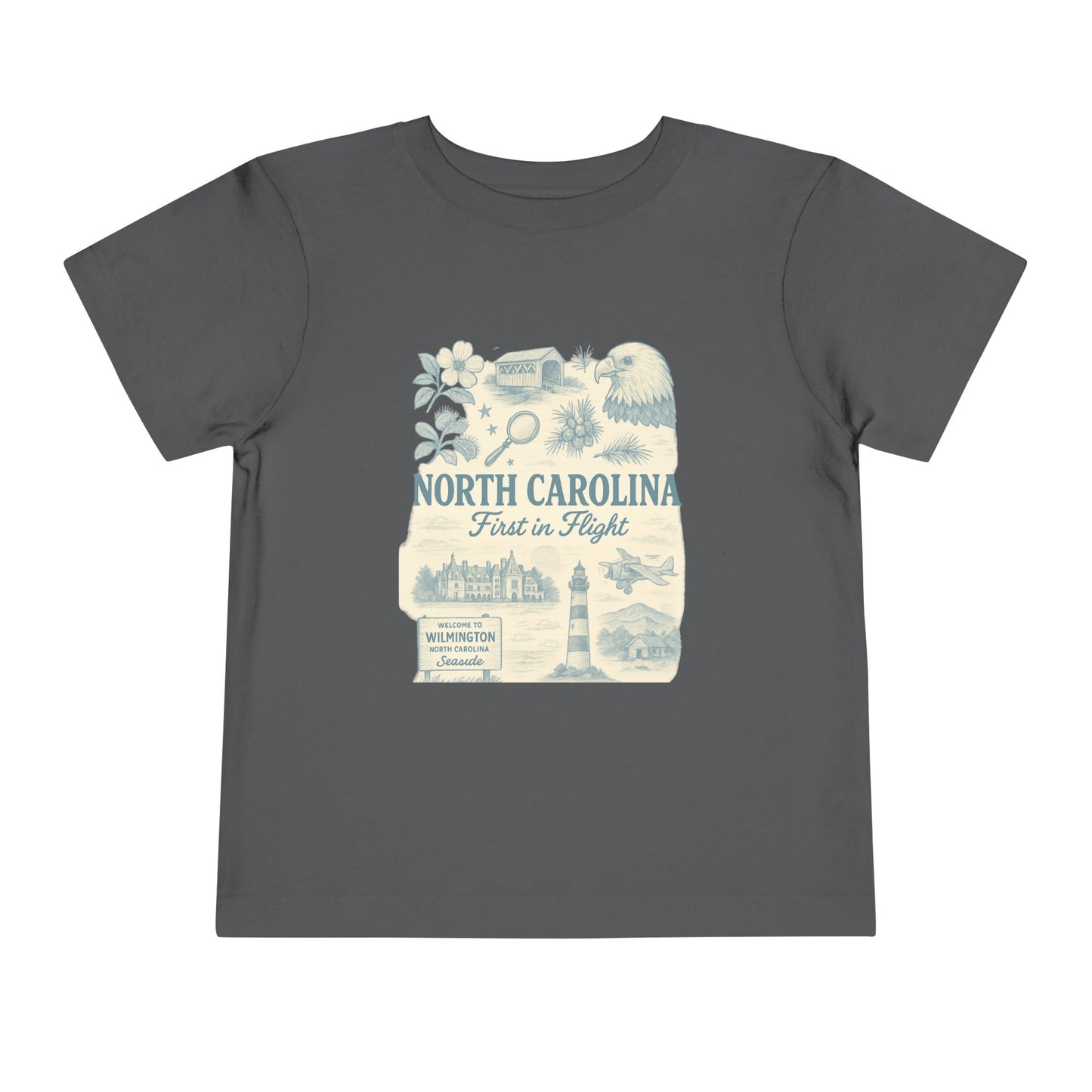 Toddler Tee - NC Landmarks Vintage First in Flight Design