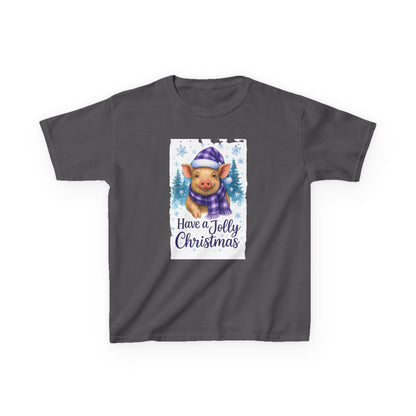 Jolly Pig Christmas Tee - Kids Holiday Shirt