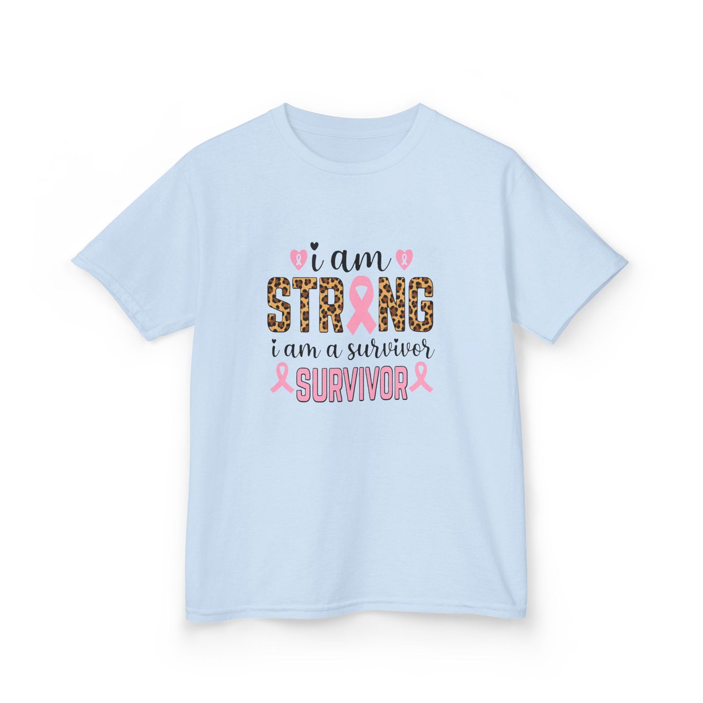 Breast Cancer Awareness Dinosaur Tee - I Am Strong Survivor
