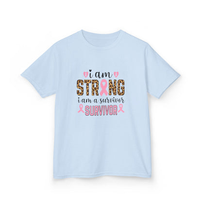 Breast Cancer Awareness Dinosaur Tee - I Am Strong Survivor