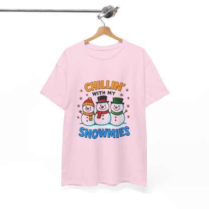 Relajándome con mis amigos de la nieve - Camiseta de concienciación sobre el cáncer
