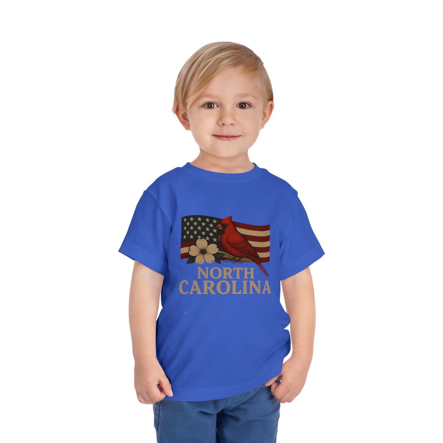 NC Cardinal & Dogwood Toddler Christmas Tee