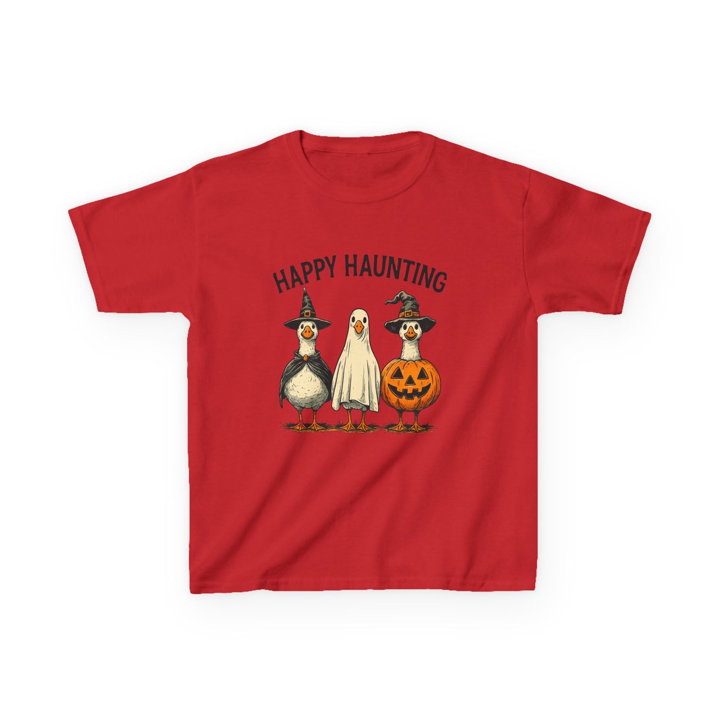 Happy Haunting Goose Halloween Kids Tee