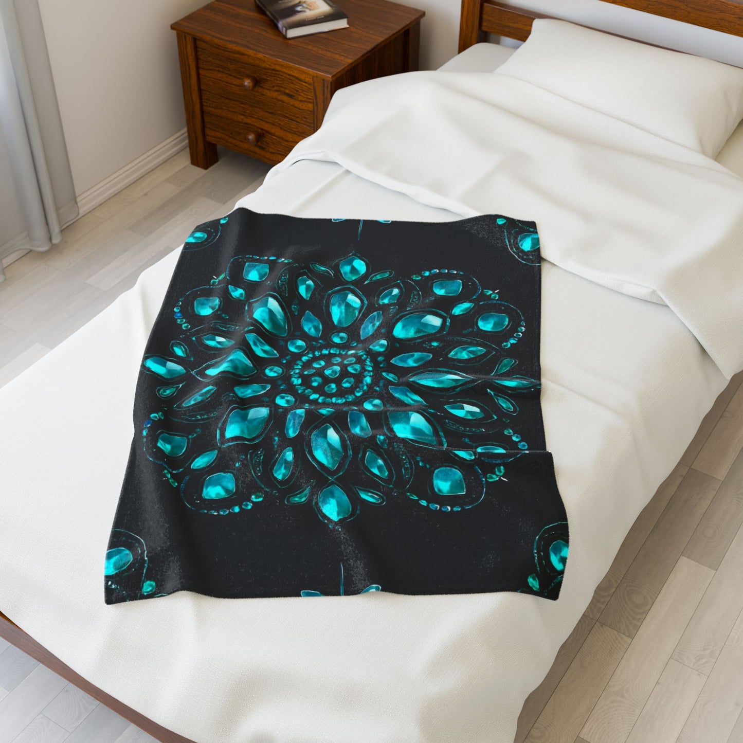 Luxe Velveteen Plush Blanket - Cozy Home Decor, Mandala Design, Gift for Her, Perfect for Winter, Soft Throw Blanket