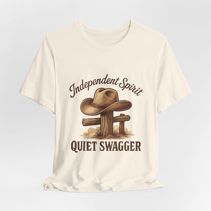 Quiet Swagger Cowboy Tee — Independent Spirit Western T-Shirt