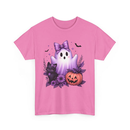 Pastel Halloween Ghost Cat Tee