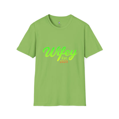 Wifey Est. 2025 T-Shirt, Bridal Shower Gift, Newlywed Apparel, Wedding Favor, Engagement Celebration Tee, Cute Couple Top