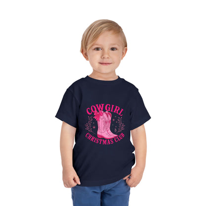 Cowgirl Christmas Club Tee - Pink Retro Holiday Shirt