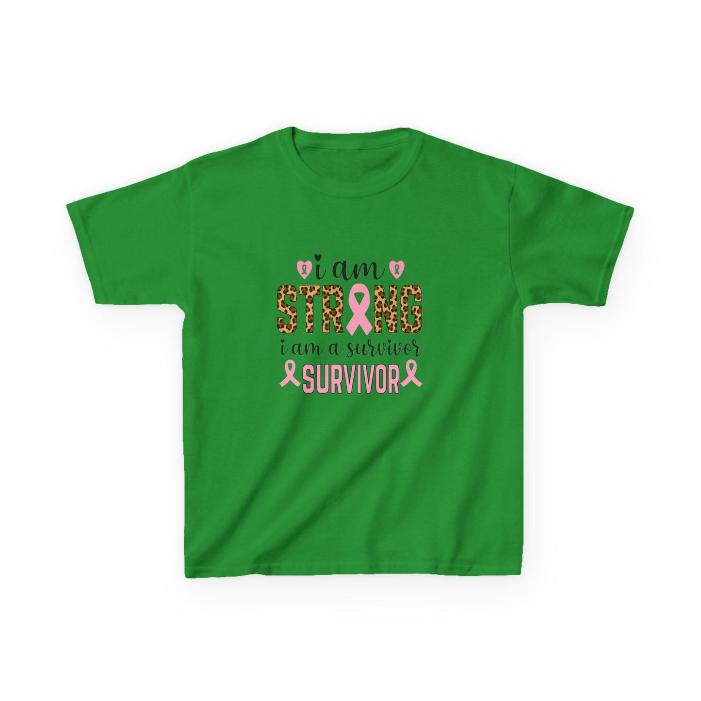 Breast Cancer Awareness Dinosaur Tee - I Am Strong Survivor