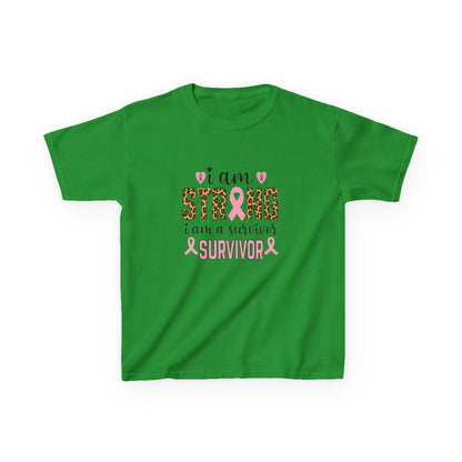 Breast Cancer Awareness Dinosaur Tee - I Am Strong Survivor