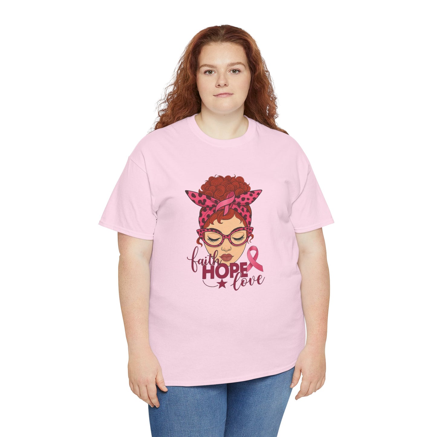 Empowering Cancer Awareness Tee, Hope Love Pink Ribbon Shirt, Inspirational Unisex Tee, Gifts for Breast Cancer Awareness, Supportive [...]
