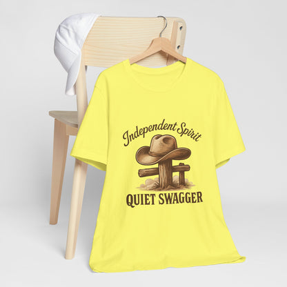 Quiet Swagger Cowboy Tee — Independent Spirit Western T-Shirt