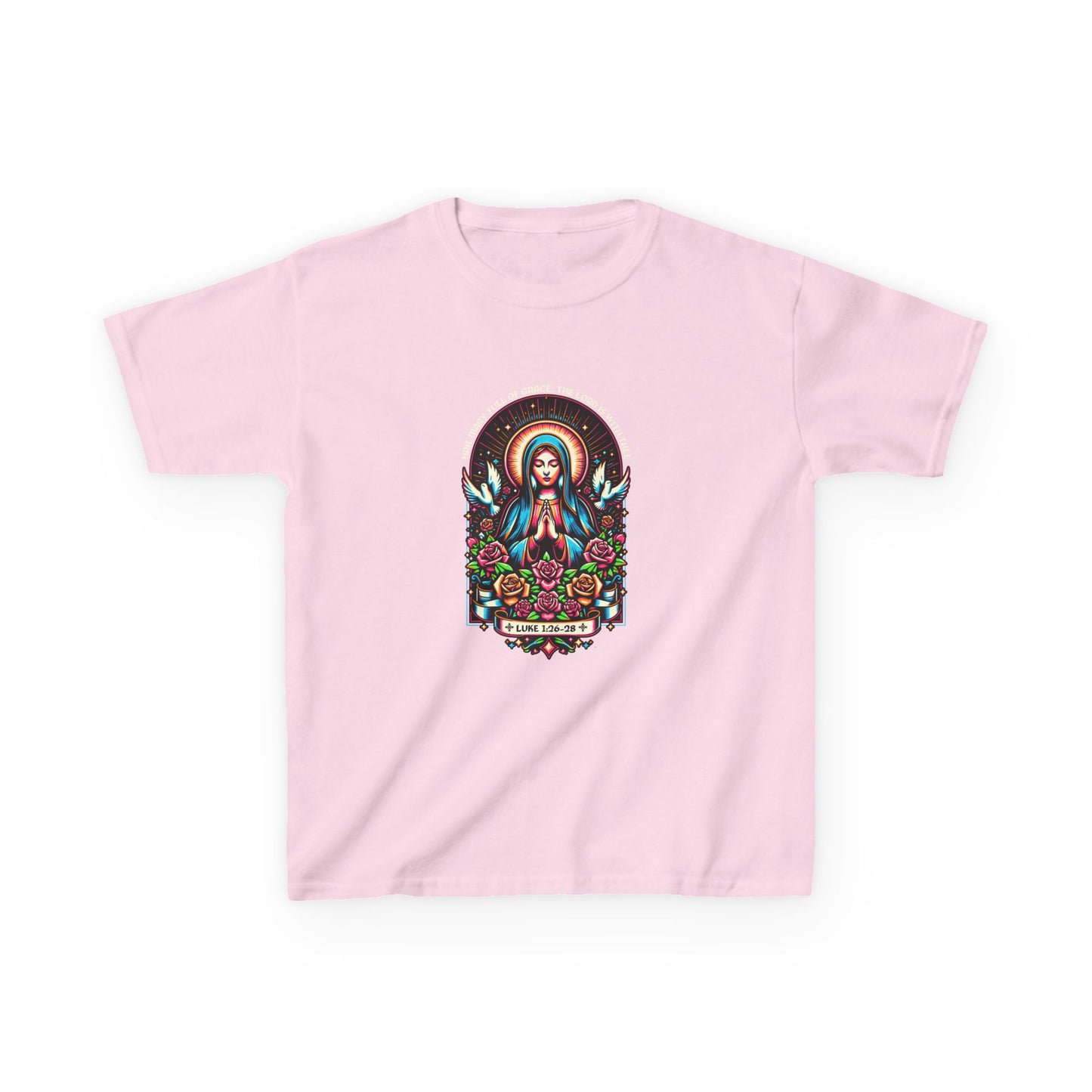 Virgin Mary Graphic Tee - Christmas Kids Shirt