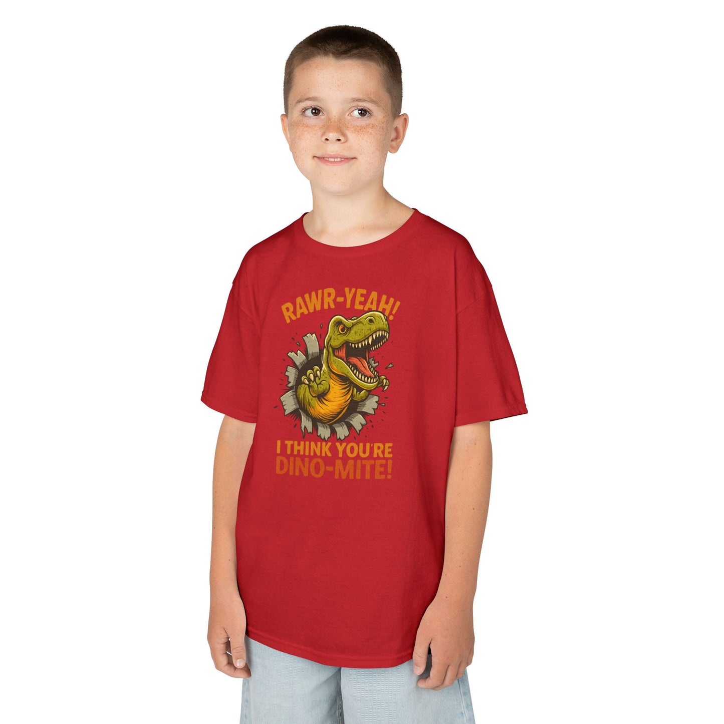 Dino-Mite Kids Tee - Fun Dinosaur T-Shirt for Boys and Girls, Perfect for Birthdays, Everyday Play, Dinosaur Lovers, Casual Wear