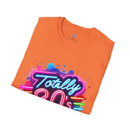 Totally 80s Unisex Softstyle T-Shirt – Retro Vintage Tee, Nostalgic Gift, Party Shirt, Perfect for 80s Theme Events, Festival Wear