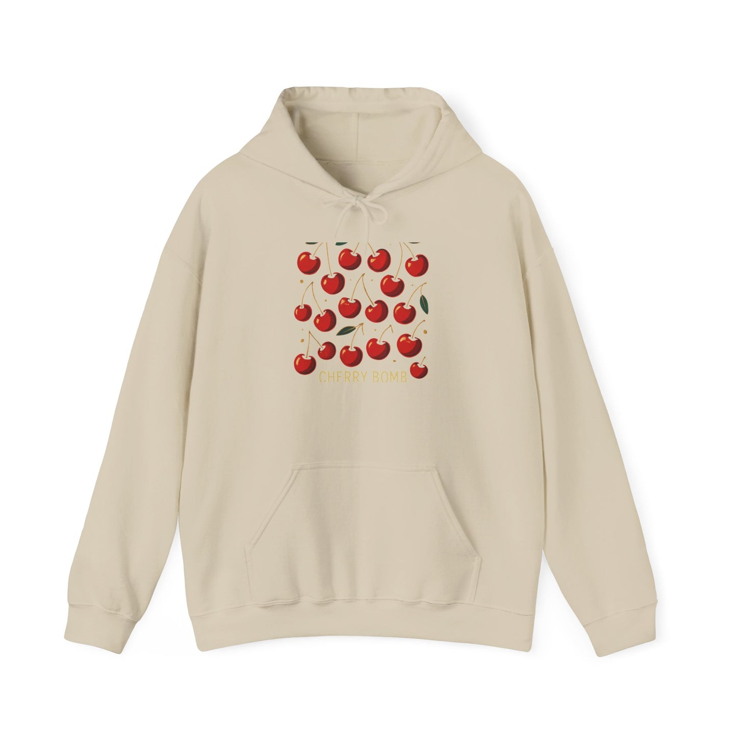 Cherry Pattern Hoodie — Cute Red Cherry Graphic Sweatshirt ("Cherry Koma")