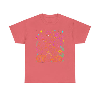 Autumn Glow Chicken Tee – Colorful Farmhouse Pumpkin Shirt